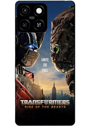 Силіконовий чохол бампер для zte blade a55 з малюнком звіробої трансформери transformers