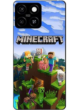 Силіконовий чохол бампер для zte blade a55 з малюнком minecraft майнкрафт