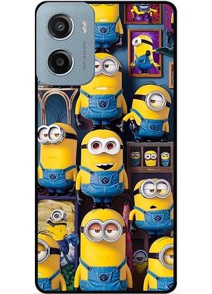 Силіконовий чохол бампер для motorola moto e15 з малюнком міньйони minion