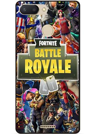 Силиконовый бампер чехол для xiaomi redmi 6 игра fortnite фортнайт