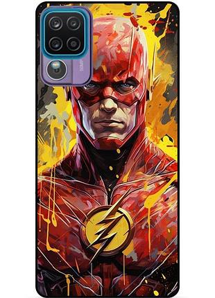 Чехол силиконовый бампер для samsung a22 с рисунком flash marvel человек молния