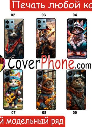 Силиконовый чехол с рисунком котики для iphone 2