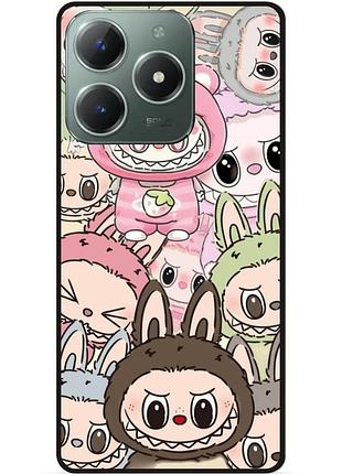 Силиконовый чехол бампер для infinix smart 8 plus (x6526) с рисунком лабубу labubu