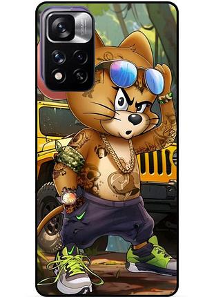 Силіконовий бампер чохол для xiaomi redmi note 11 pro plus 5g з малюнком том и джерри