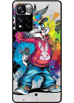 Чехол силиконовый бампер для xiaomi redmi note 11 pro plus 5g с рисунком багз банни disney