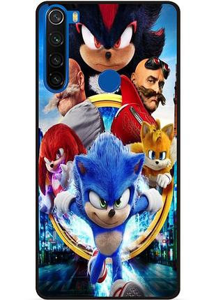 Чехол силиконовый бампер для xiaomi redmi note 8t с картинкой соник sonik