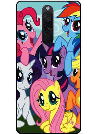 Силиконовый бампер чехол для xiaomi redmi 8 с рисунком пони my little pony