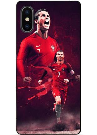 Силиконовый бампер чехол для iphone xs max с рисунком ronaldo португалия роналдо