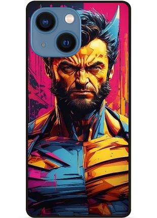 Чехол силиконовый бампер для iphone 13 mini с рисунком росомаха marvel логан