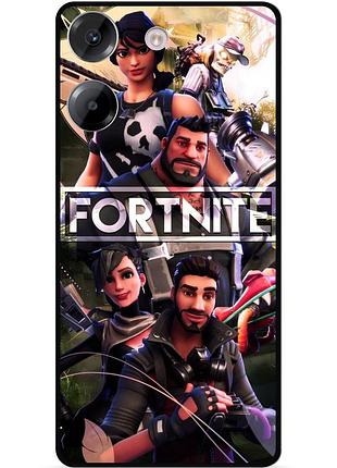 Силіконовий чохол бампер для tecno camon 20 pro з картинкою фортнайт fortnite