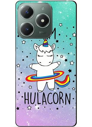 Чехол силиконовый бампер для realme c61 с рисунком единорог пони