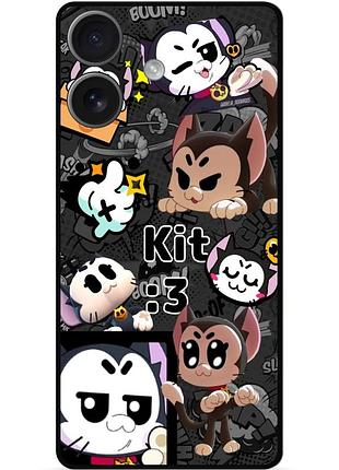 Силіконовий бампер чохол для iphone 17 з малюнком котики