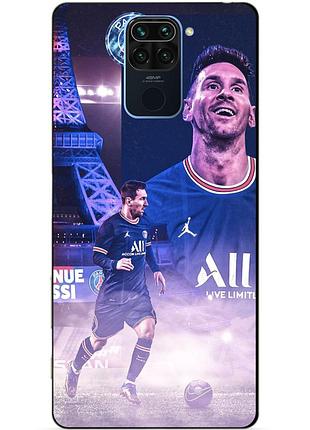 Силіконовий чохол бампер для xiaomi redmi note 9 з малюнком messi psg мессі