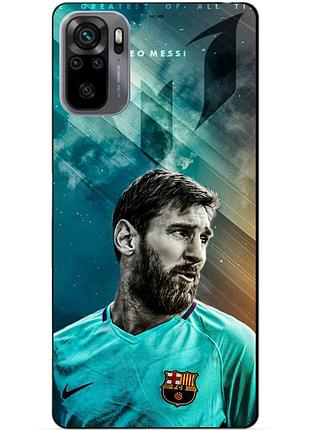 Силіконовий чохол бампер для xiaomi redmi note 10s з малюнком leo messi мессі