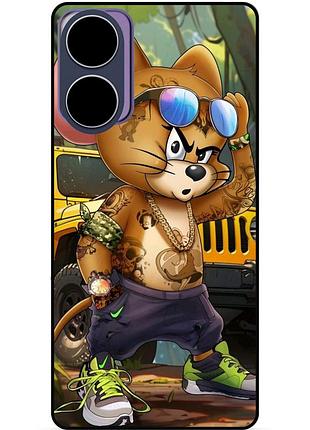 Силіконовий бампер чохол для oppo a17 з малюнком том и джерри