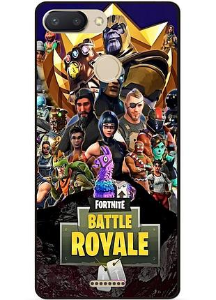 Силіконовий чохол бампер для xiaomi redmi 6 з малюнком фортнайт fortnite
