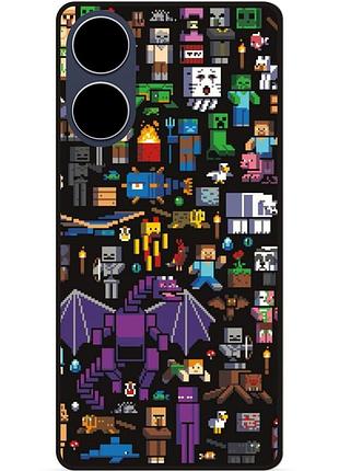 Силіконовий чохол бампер для oppo a17 гра майнкрафт minecraft
