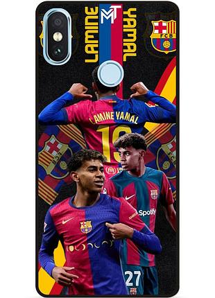 Силіконовий чохол бампер для xiaomi redmi note 6 pro з малюнком ламин ямаль lamine yamal barcelona