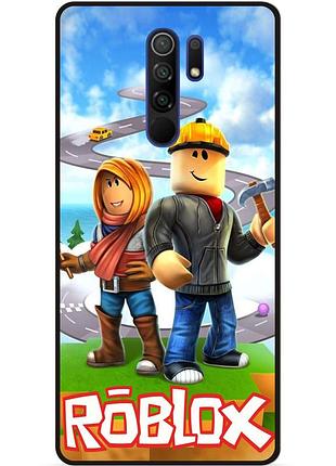 Силіконовий чохол бампер для xiaomi redmi 9 з картинкою roblox роблокс