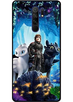 Силіконовий чохол бампер для xiaomi redmi 9 з малюнком как приручить дракона