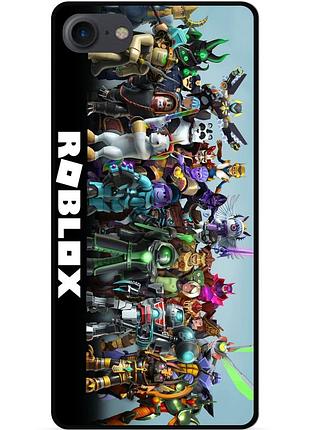Силиконовый чехол бампер для huawei y5 2018 с рисунком roblox роблокс