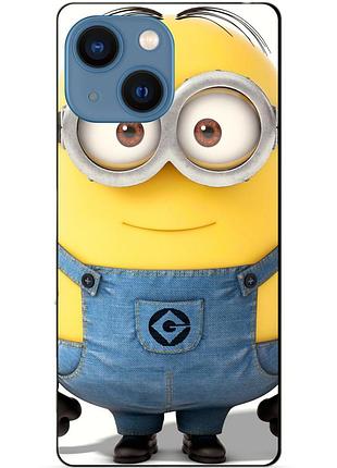 Силиконовый бампер чехол для iphone 13 с рисунком миньон стюарт minion