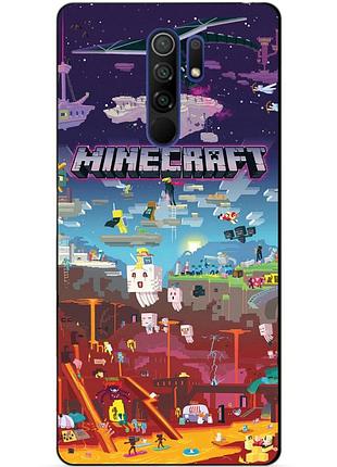 Силіконовий чохол бампер для xiaomi redmi 9 гра minecraft майнкрафт