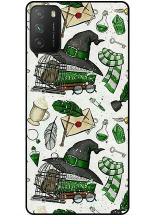 Чохол силіконовий бампер для xiaomi poco m3 з картинкою слизерин slytherin гаррі поттер harry potter