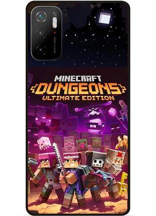 Силиконовый чехол бампер для xiaomi poco m3 pro стив minecraft крипер майнкрафт