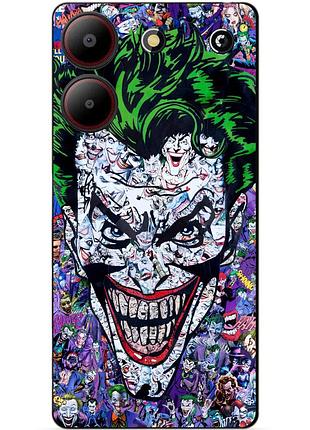 Чехол силиконовый бампер для zte blade a54 с рисунком джокер joker