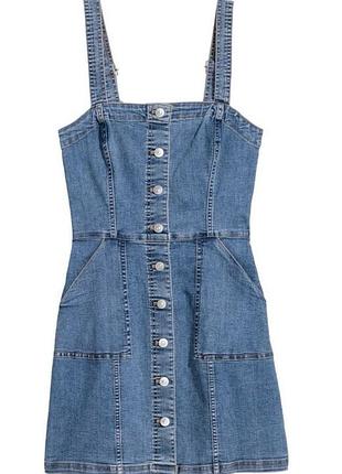 Джинсовий сарафан h&m divided, розмір 34 (xs-s)