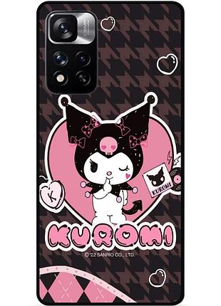 Силіконовий бампер чохол для xiaomi redmi note 11 pro plus 5g з малюнком kuromi куроми