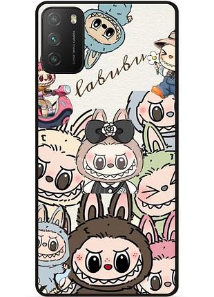 Силіконовий бампер чохол для xiaomi poco m3 з малюнком лабубу labubu