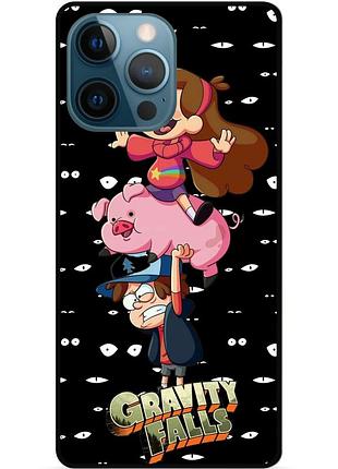 Силиконовый бампер чехол для iphone 14 pro max с картинкой gravity falls гравити фолз