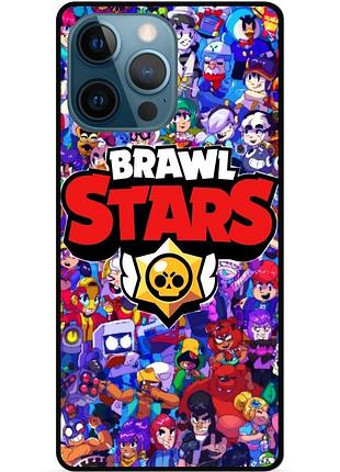 Силиконовый чехол для iphone 14 pro max с картинкой бравл силовая лига нокаут леон ворон