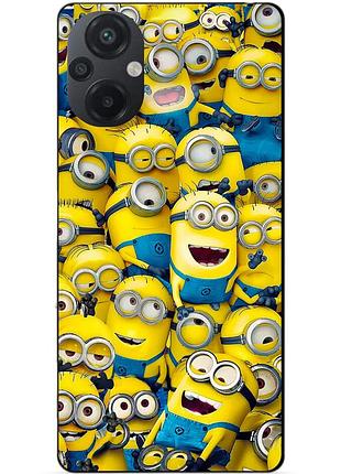 Силиконовый бампер чехол для xiaomi poco m5 с рисунком миньоны minion