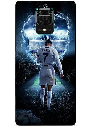 Силіконовий чохол бампер для xiaomi redmi note 9s з малюнком ronaldo роналдо