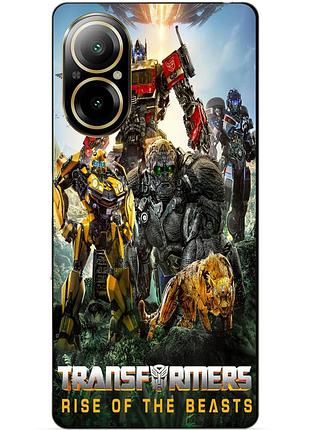 Чехол силиконовый бампер для realme c67 звероботы трансформеры transformers