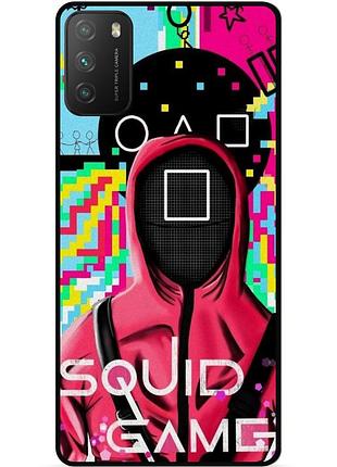 Силиконовый чехол бампер для xiaomi poco m3 игра в кальмара