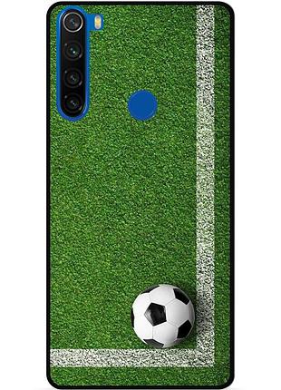 Силіконовий чохол бампер для xiaomi redmi note 8t з малюнком футбол мяч