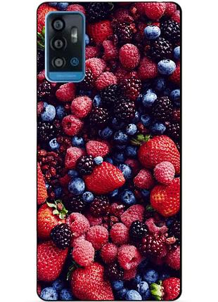 Силіконовий чохол бампер для zte blade a71 з малюнком ягоди