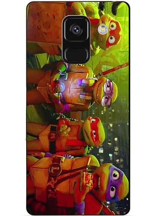 Чехол силиконовый бампер для samsung a8 plus черепашки ниндзя