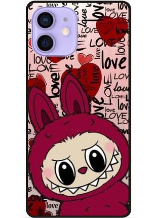 Чехол силиконовый бампер для iphone 12 mini с рисунком лабубу labubu