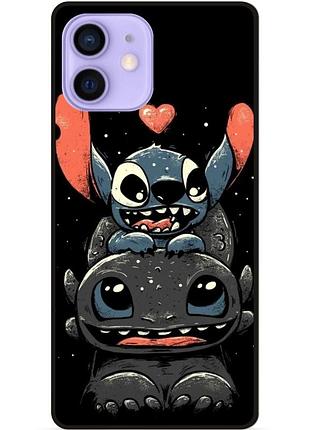 Силіконовий бампер чохол для iphone 12 з малюнком stitch стіч