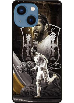Чехол силиконовый бампер для iphone 14 plus с рисунком sergio ramos серхио рамос real