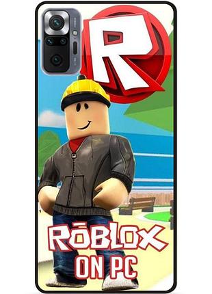 Силіконовий чохол бампер для xiaomi redmi note 10 pro з картинкою роблокс roblox
