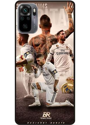 Чехол силиконовый бампер для xiaomi redmi note 10s с рисунком sergio ramos серхио рамос real madrid