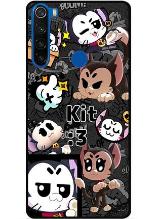 Чехол силиконовый бампер для xiaomi redmi note 8 с рисунком бравл кит brawl kit