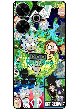 Силіконовий чохол бампер для realme c63 з малюнком rick and morty рік і морті