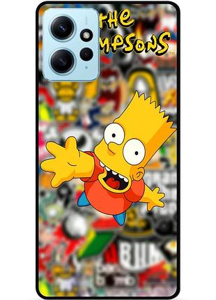 Чехол силиконовый бампер для xiaomi redmi note 12 с рисунком симпсоны simpsons бард